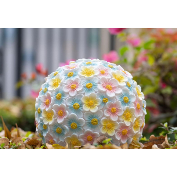Suyorpe Other - Multicolor Solar Flower Ball Garden Light, 1 Piece, NIOP. Gardening, Yard
